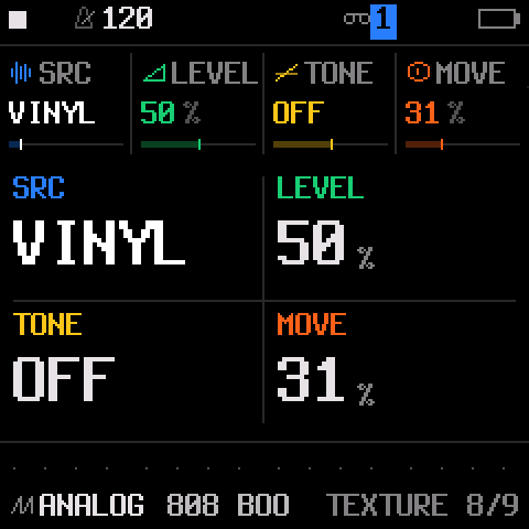 TEXTURE: a looping bed under the mix